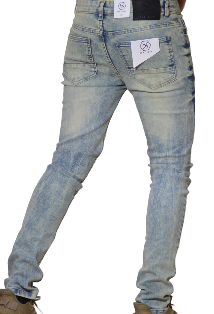 Men's Stretch SKINNY Denim DS-105 TINT BLUE