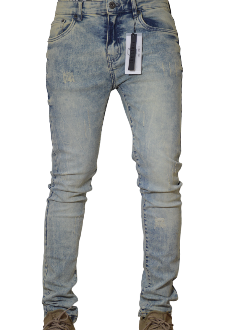 Men's Stretch SKINNY Denim DS-105 TINT BLUE