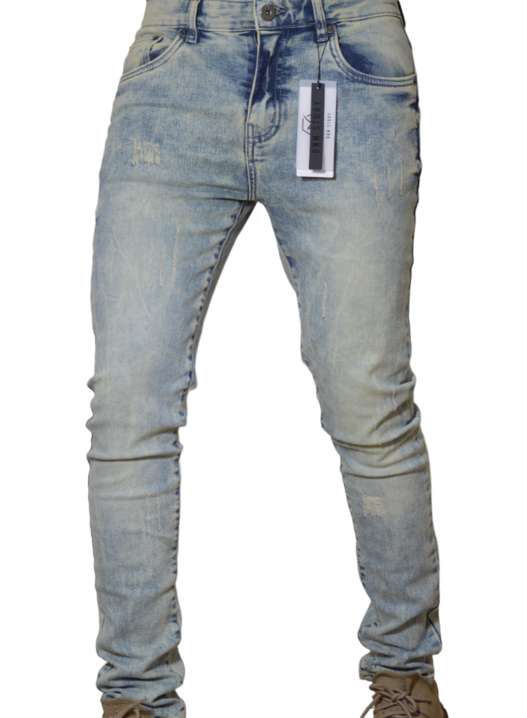 Men's Stretch SKINNY Denim DS-105 TINT BLUE