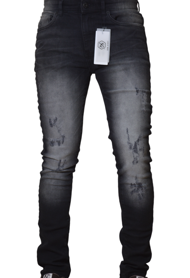 Men's Stretch SKINNY Denim DS-109 BLACK