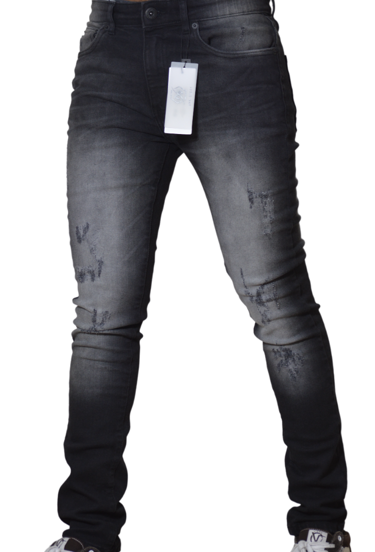 Men's Stretch SKINNY Denim DS-109 BLACK