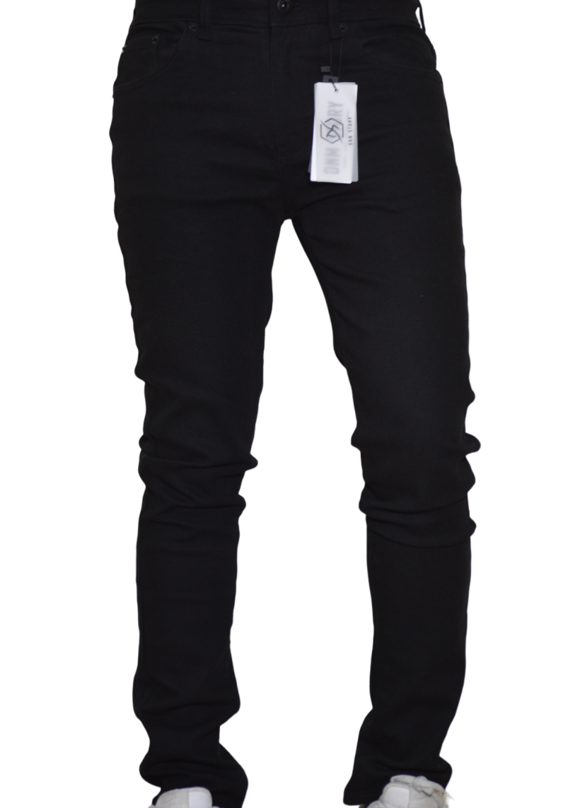 Men's Stretch SKINNY Denim DS-116 JET BLACK