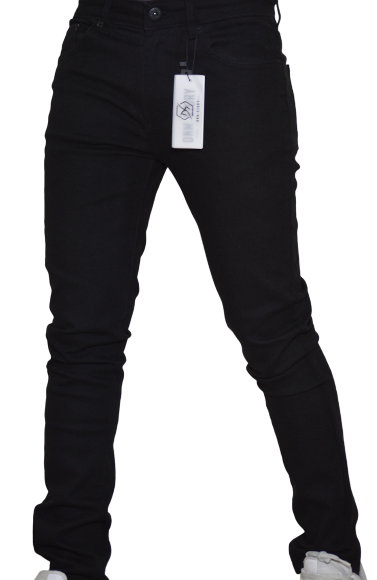 Men's Stretch SKINNY Denim DS-116 JET BLACK