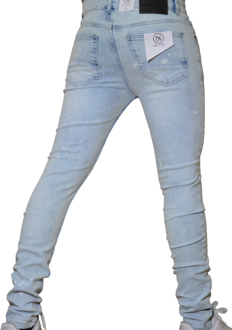 Men's Stretch SKINNY Denim DS-108 ICE RIPPED